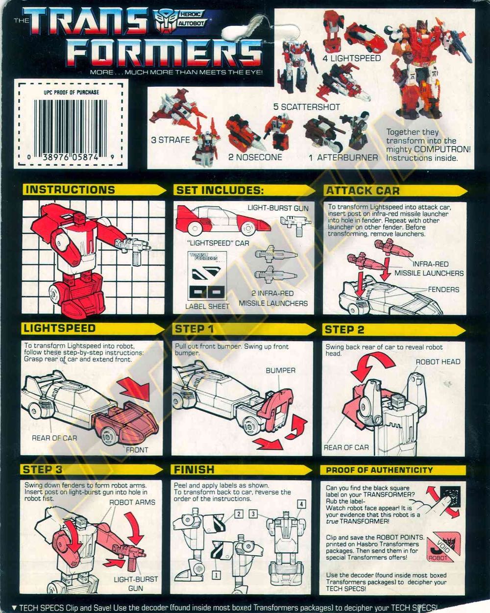 Transformers G1 Lightspeed Technobots Computron - Hasbro (Technobots) action figure collectible - Main Image 5