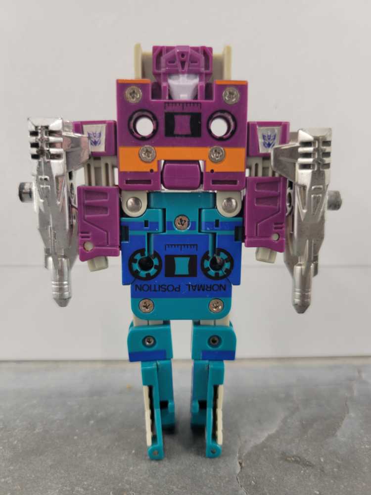 Transformers G1 Squawkbox Beastbox Squawtalk Cassette Combiner - Hasbro (1988) action figure collectible - Main Image 2