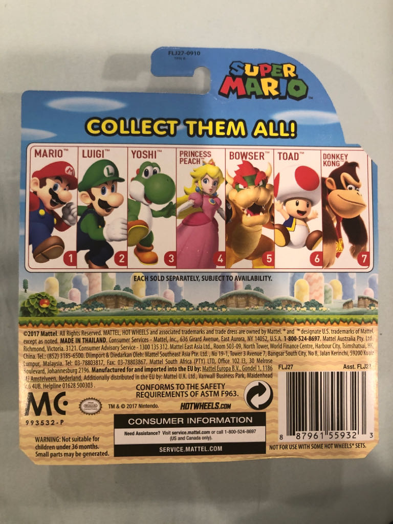 Hot Wheels Character Cars: Super Mario: Princess Peach 4/7 - Mattel (Hot Wheels) (Super Mario) action figure collectible - Main Image 2