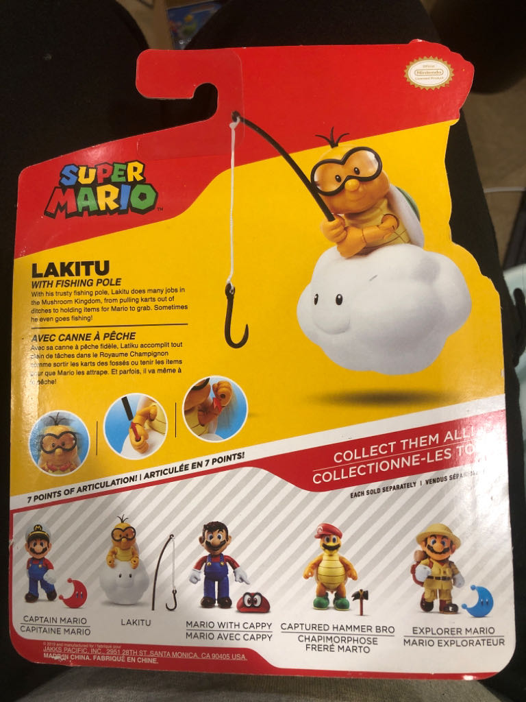 World of Nintendo: Super Mario Odyssey: Lakitu with Fishing Pole - Jakks Pacific (Super Mario Odyssey) action figure collectible - Main Image 2