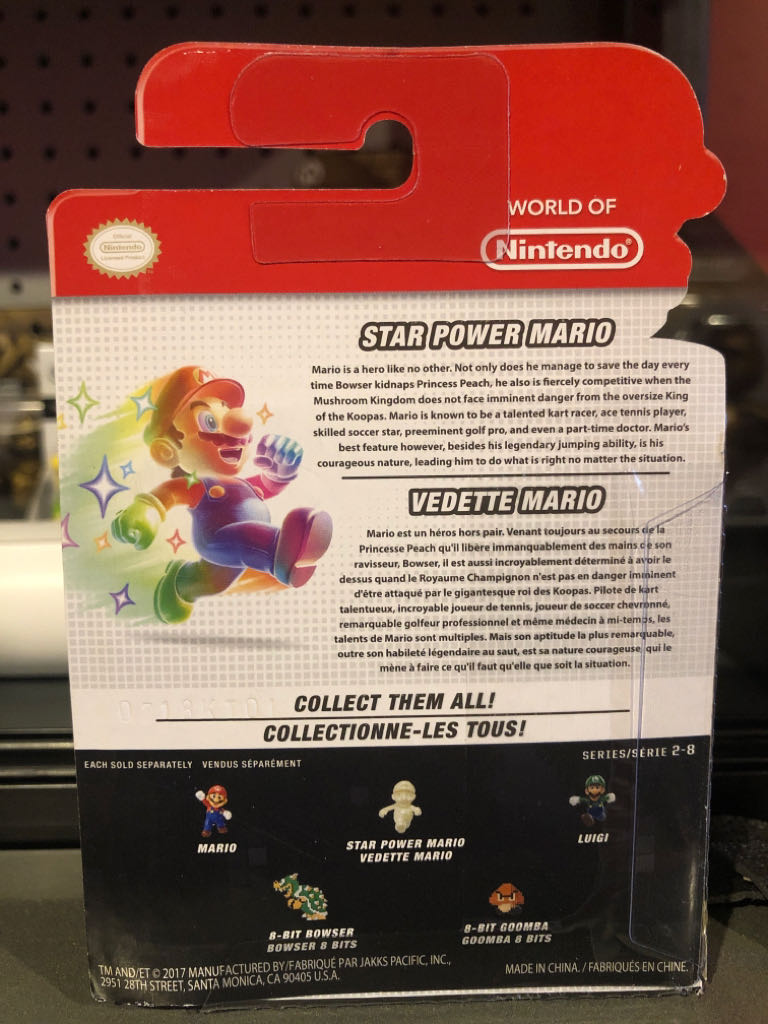 World of Nintendo: Super Mario: Star Power Mario (Running) - Jakks Pacific (Super Mario) action figure collectible - Main Image 2