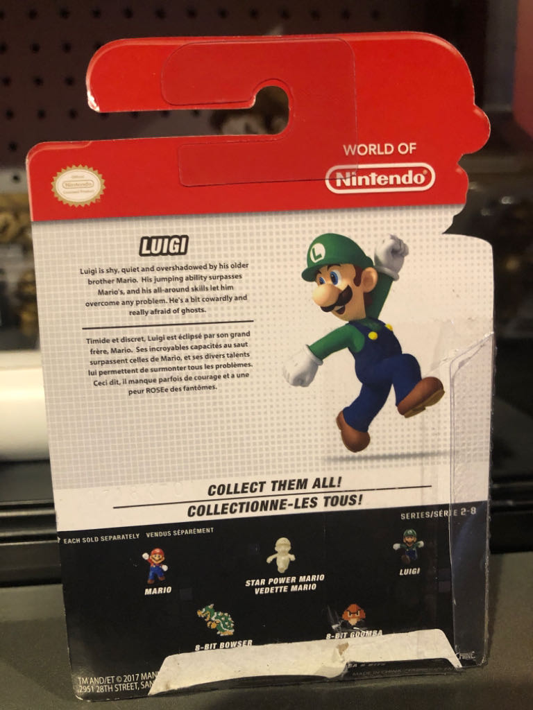 World of Nintendo: Super Mario: Luigi (Running) - Jakks Pacific (Super Mario) action figure collectible - Main Image 2