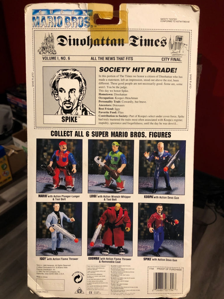 SMBM: Spike with Devo Gun - The ERTL company,INC. (Super Mario Bros. Movie) action figure collectible - Main Image 2