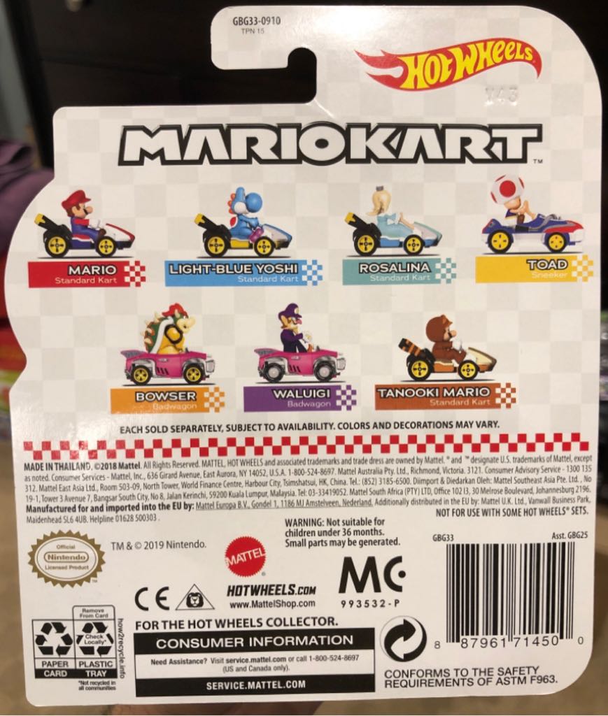 Hot Wheels: Mario Kart: Rosalina (Birthday Girl) - Mattel (Hot Wheels) (Mario Kart 8) action figure collectible - Main Image 2