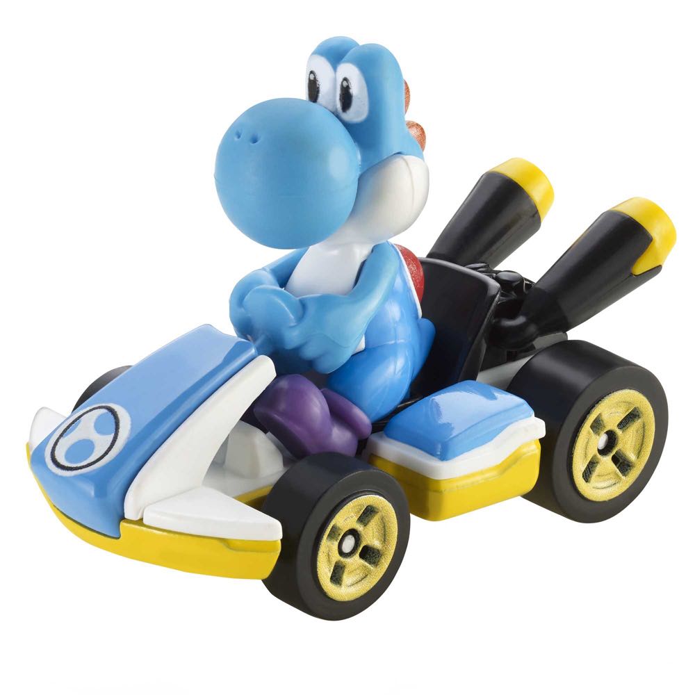 Hot Wheels: Mario Kart: Light Blue Yoshi (Standard Kart) - Mattel (Hot Wheels) (Mario Kart 8) action figure collectible - Main Image 3