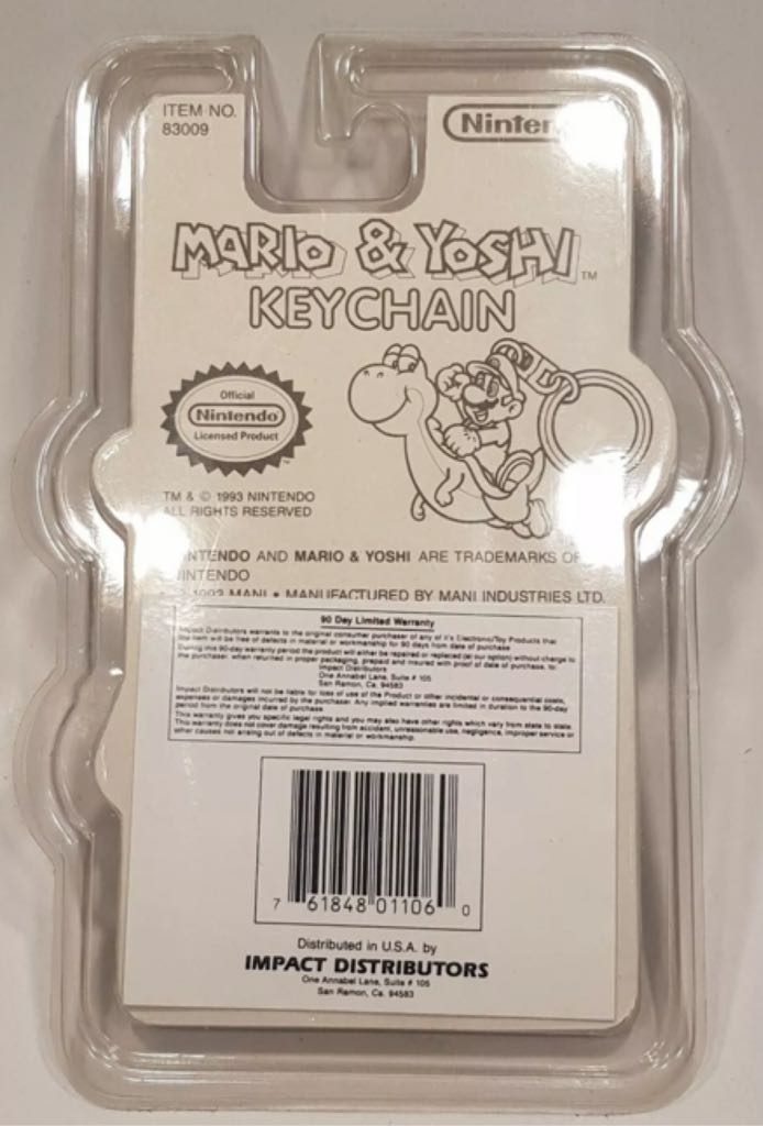 Super Mario World: Mario & Yoshi Keychain - Mani Industries (Super Mario World) action figure collectible - Main Image 2
