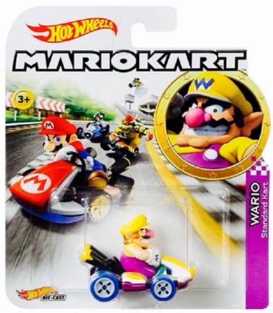Hot Wheels: Mario Kart: Wario (Standard Kart) - Mattel (Hot Wheels) (Mario Kart 8) action figure collectible - Main Image 1