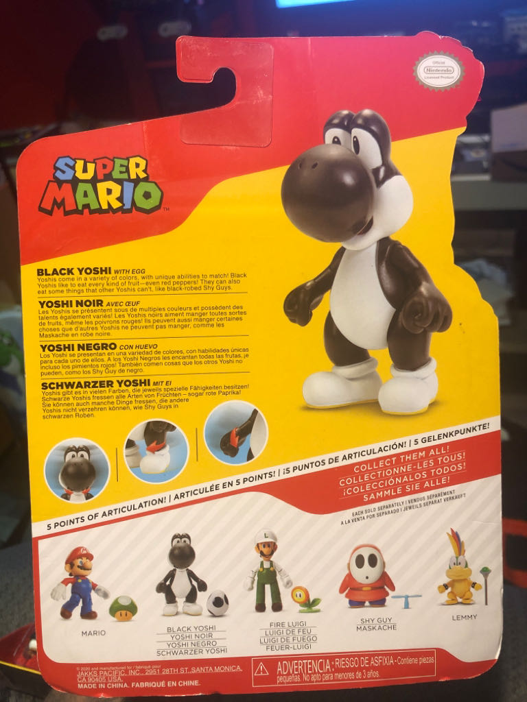 Yoshi Black - Jakks Pacific (Super Mario) action figure collectible - Main Image 2