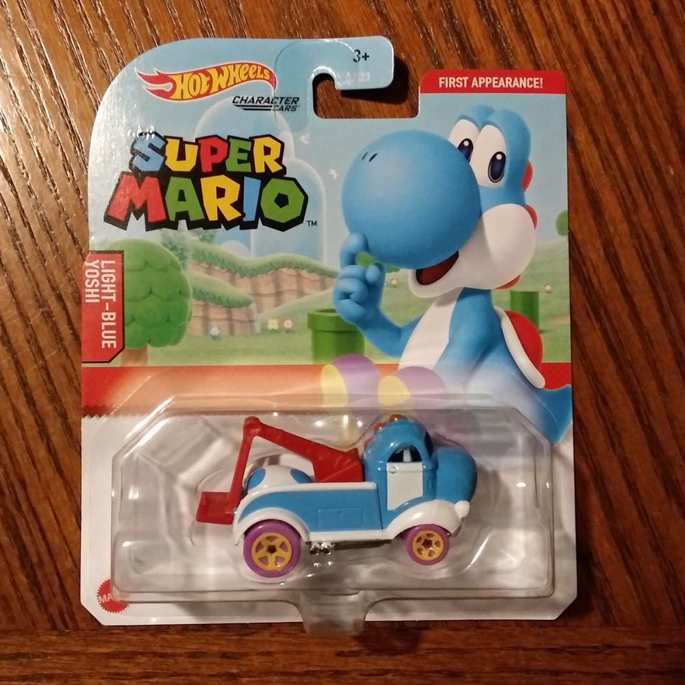 Hot Wheels Character Cars: Super Mario: Light Blue Yoshi - Mattel (Hot Wheels) (Super Mario) action figure collectible - Main Image 4