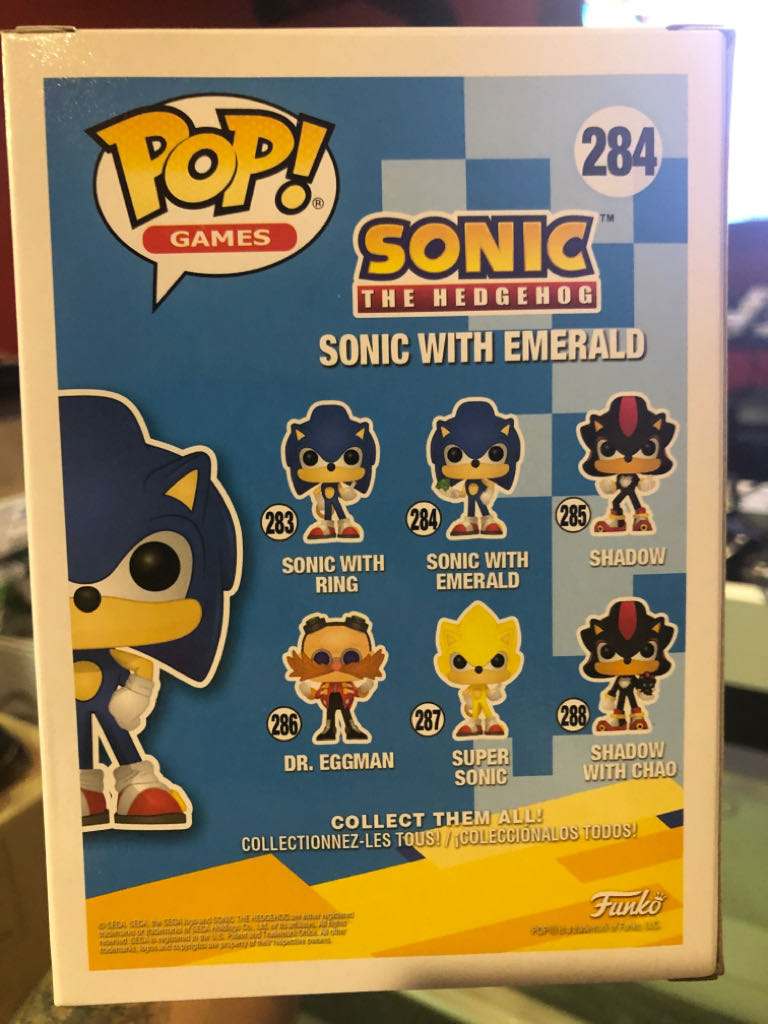Funko Pop! Sonic the Hedgehog: Sonic with Emerald - Funko (Sonic The Hedgehog) action figure collectible - Main Image 2