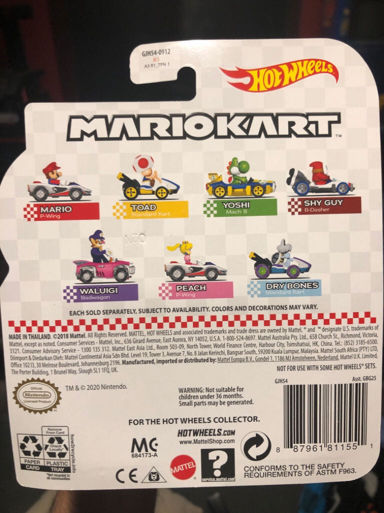Hot Wheels: Mario Kart: Waluigi (Badwagon) - Mattel (Hot Wheels) (Mario Kart 8) action figure collectible - Main Image 2
