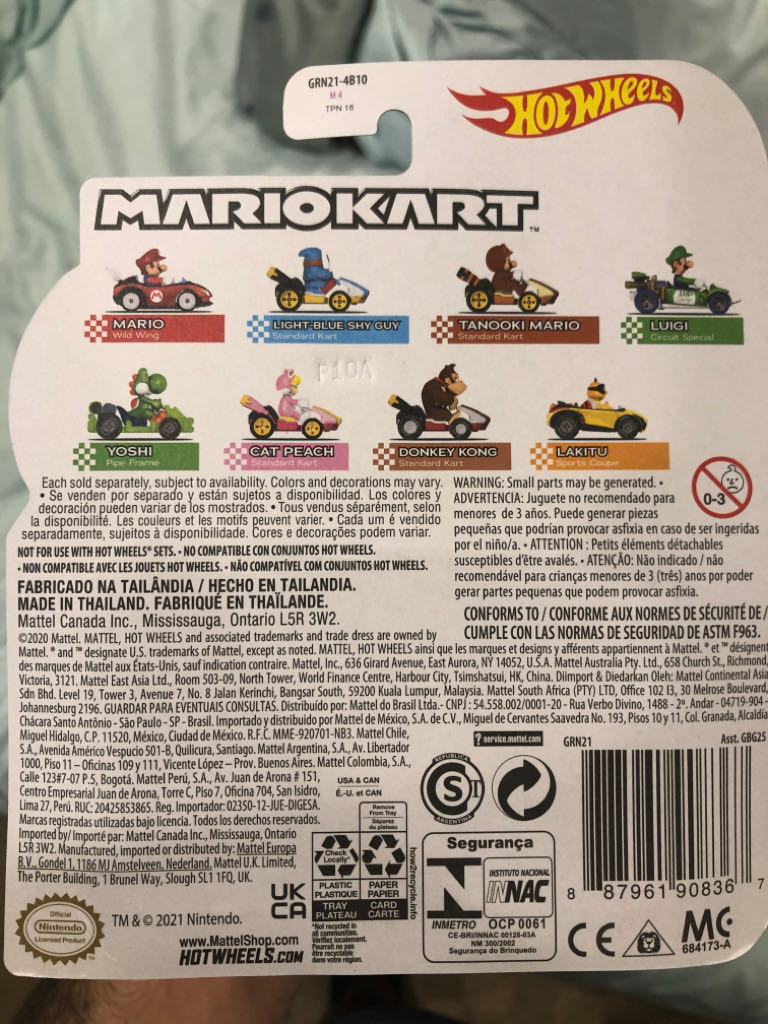 Light Blue Shy Guy (Standard Kart) - Hot Wheels (Mario Kart) action figure collectible - Main Image 2