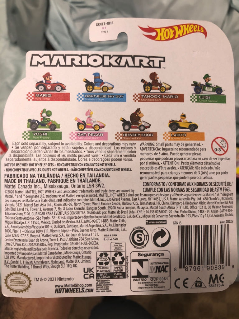 Cat Peach (Standard Kart) - Hot Wheels (Mario Kart) action figure collectible - Main Image 2