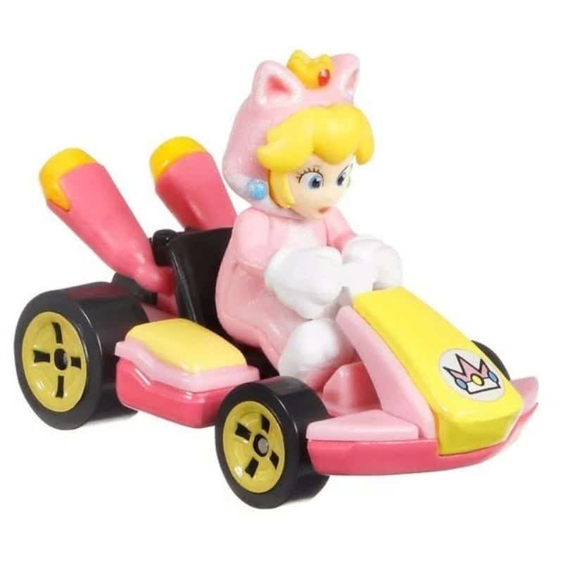 Cat Peach (Standard Kart) - Hot Wheels (Mario Kart) action figure collectible - Main Image 3