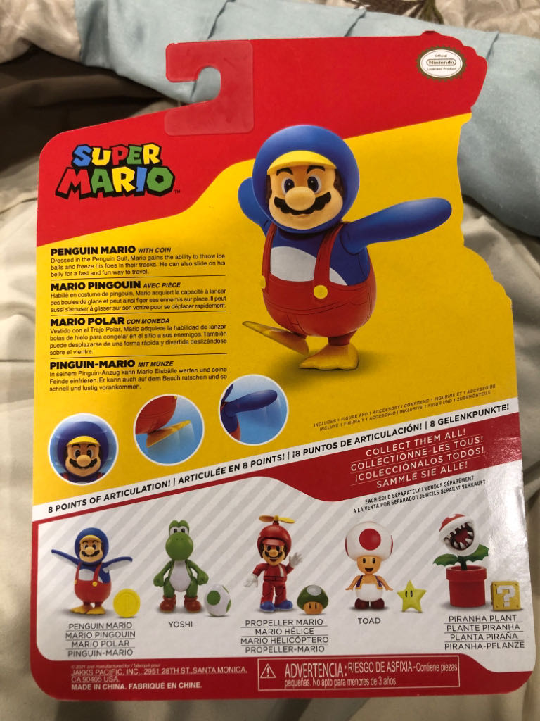 World of Nintendo: Super Mario: Penguin Mario - Jakks Pacific (Super Mario) action figure collectible - Main Image 2