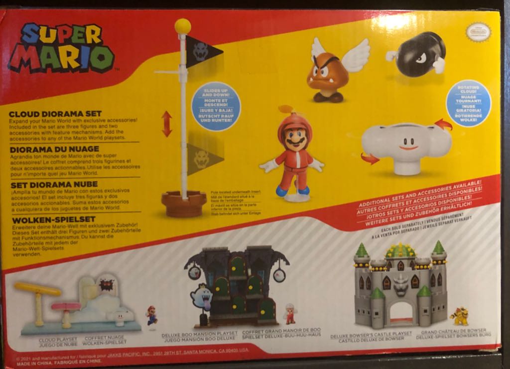 World of Nintendo: Super Mario: Sky Diorama Set - Jakks Pacific (Super Mario) action figure collectible - Main Image 2