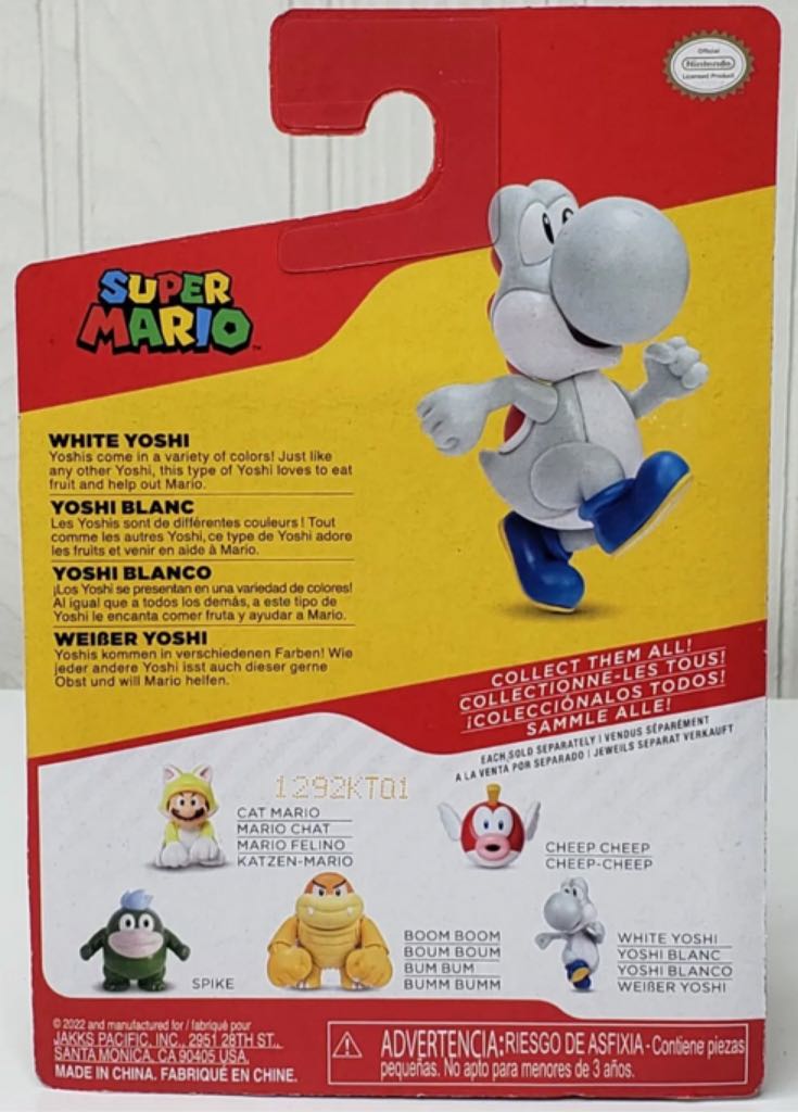World of Nintendo: Super Mario: White Yoshi - Jakks Pacific (Super Mario) action figure collectible - Main Image 2