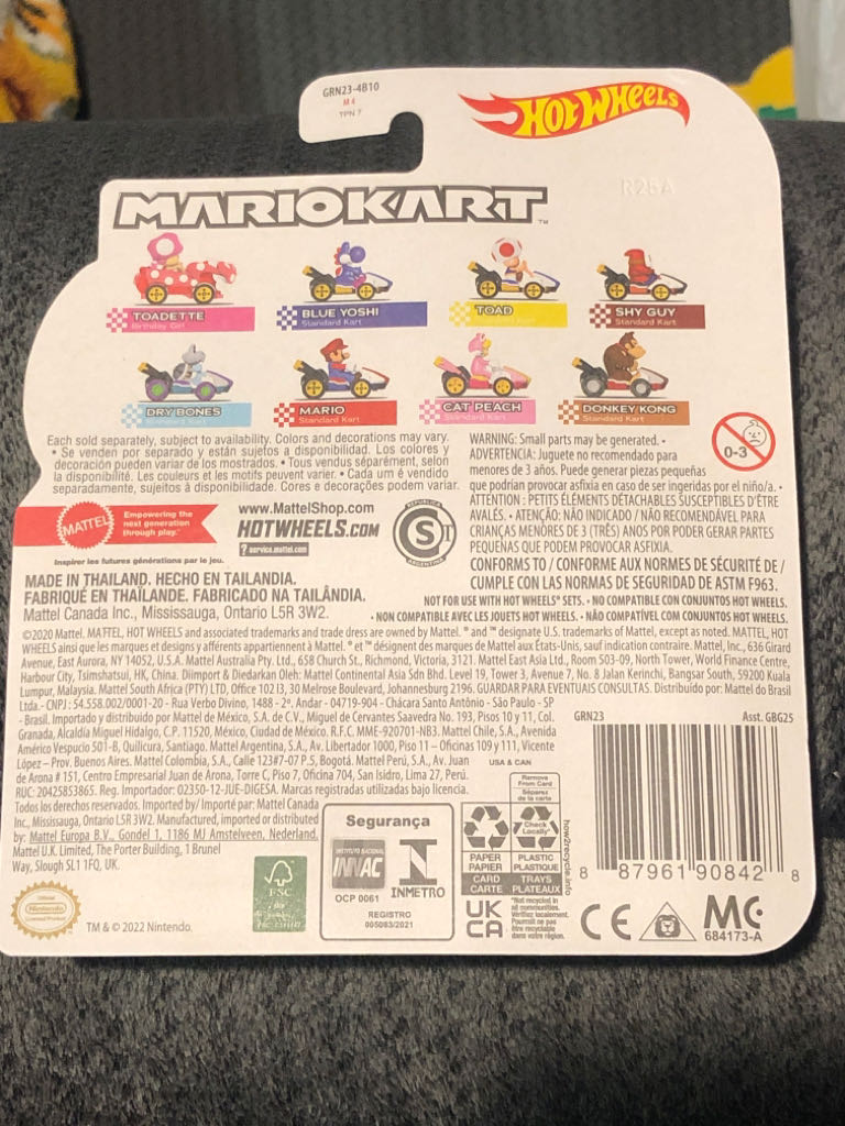 Hot Wheels: Mario Kart: Blue Yoshi (Standard Kart) - Mattel (Hot Wheels) (Mario Kart) action figure collectible - Main Image 2