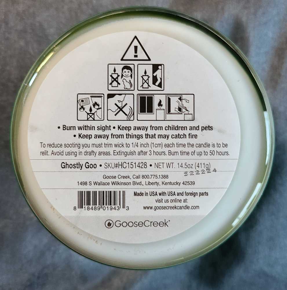 CANDLE: Halloween Goose Creek Goosebumps Ghostly Goo 2022 - Goose Creek Candle (Halloween Candles) action figure collectible [Barcode 818489019433] - Main Image 2