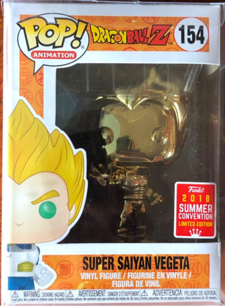 154 Super Saiyan Vegeta Gold Chrome - Funko Pop ! Animation (Dragon Ball Z) action figure collectible - Main Image 2