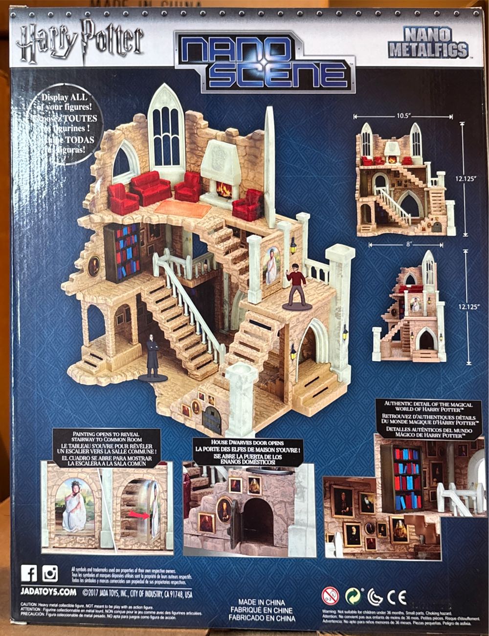 Nano Metalfigs Nanoscene Harry Potter Gryffindor Tower Collectors Environment With 2 Exclusive Figures 32 Piece - Jada (Harry Potter) action figure collectible [Barcode 801310991855] - Main Image 2