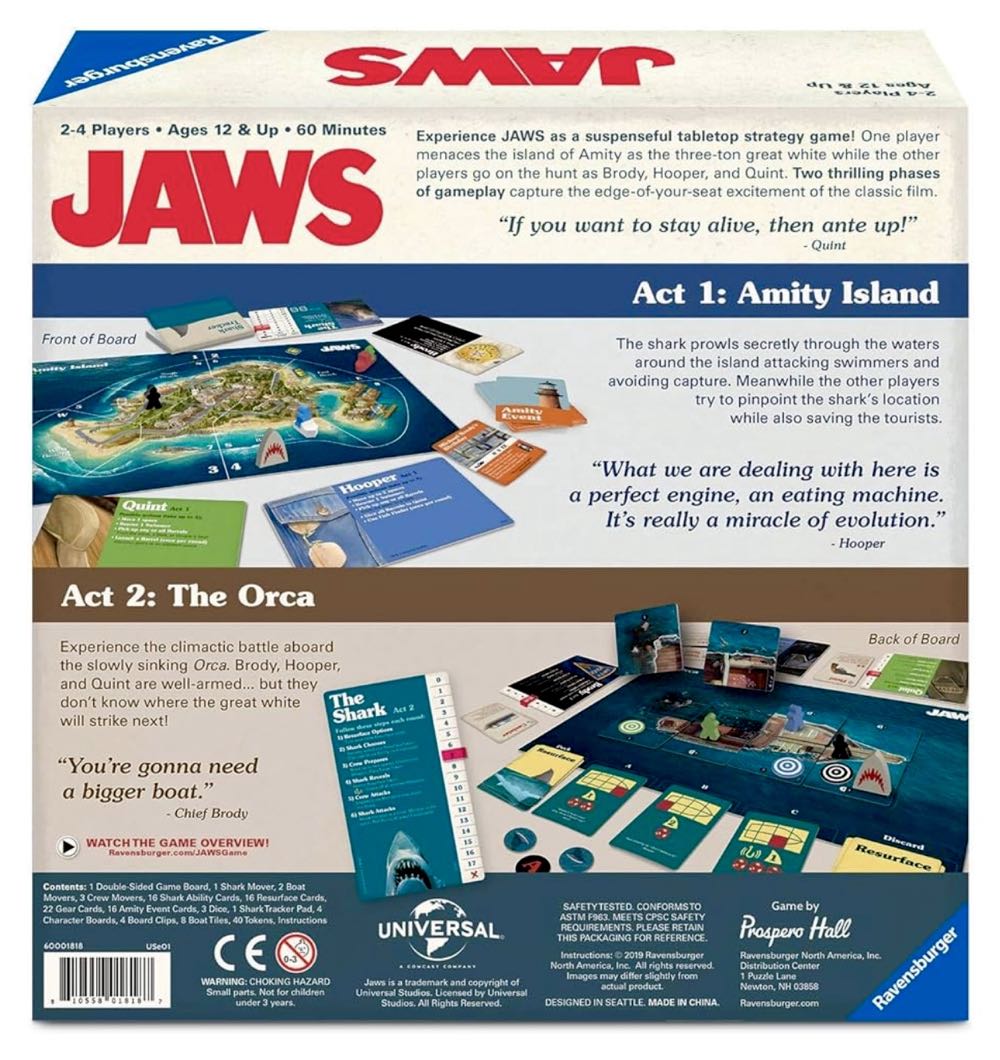 Ravensburger JAWS Board Game: A Game of Strategy and Suspense - Ravensburger (Jaws) action figure collectible [Barcode 810558018187] - Main Image 3