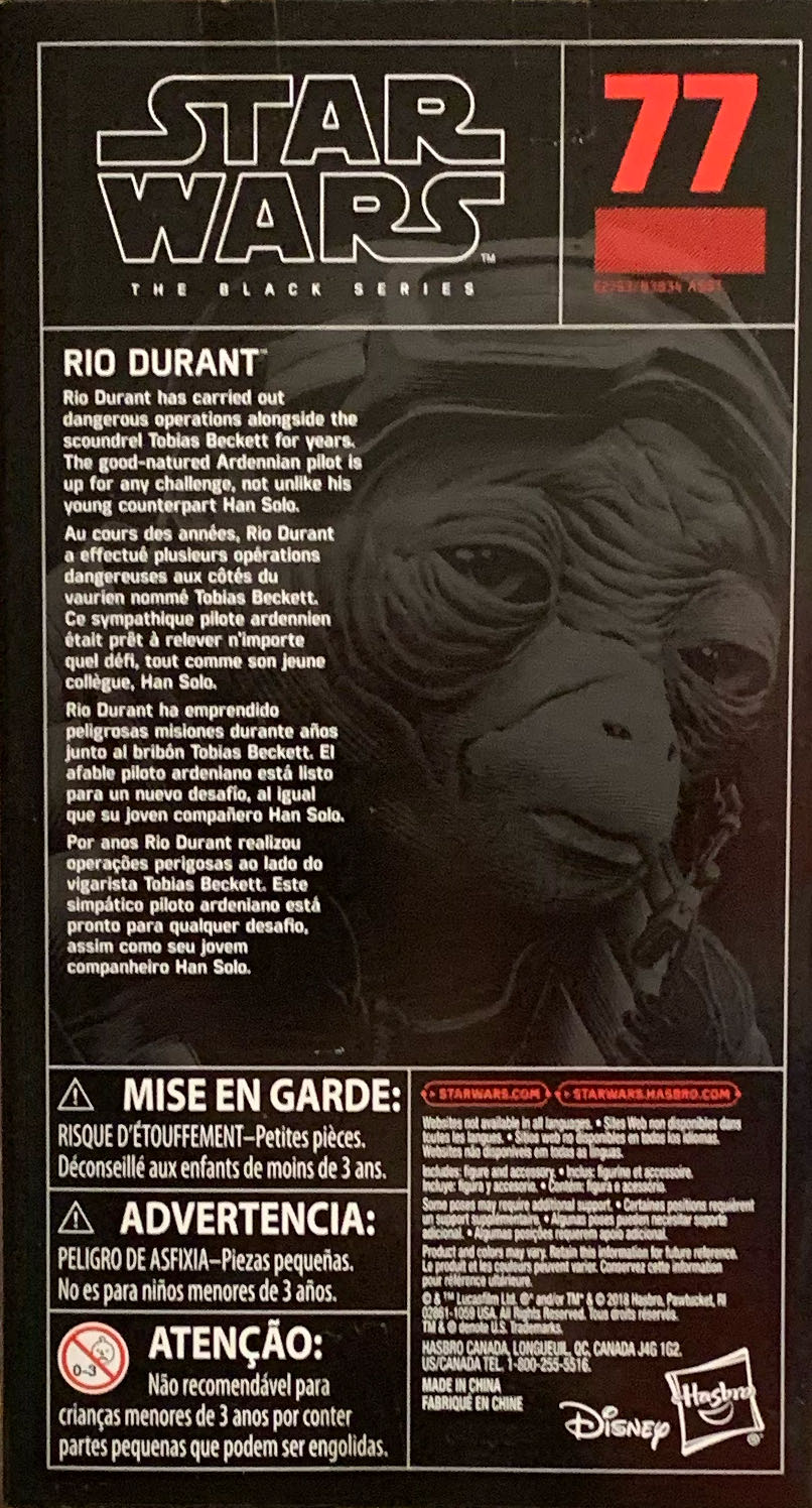 SW BS 77 Rio Durant - Hasbro (Star Wars: Black Series) action figure collectible [Barcode 630509708437] - Main Image 2