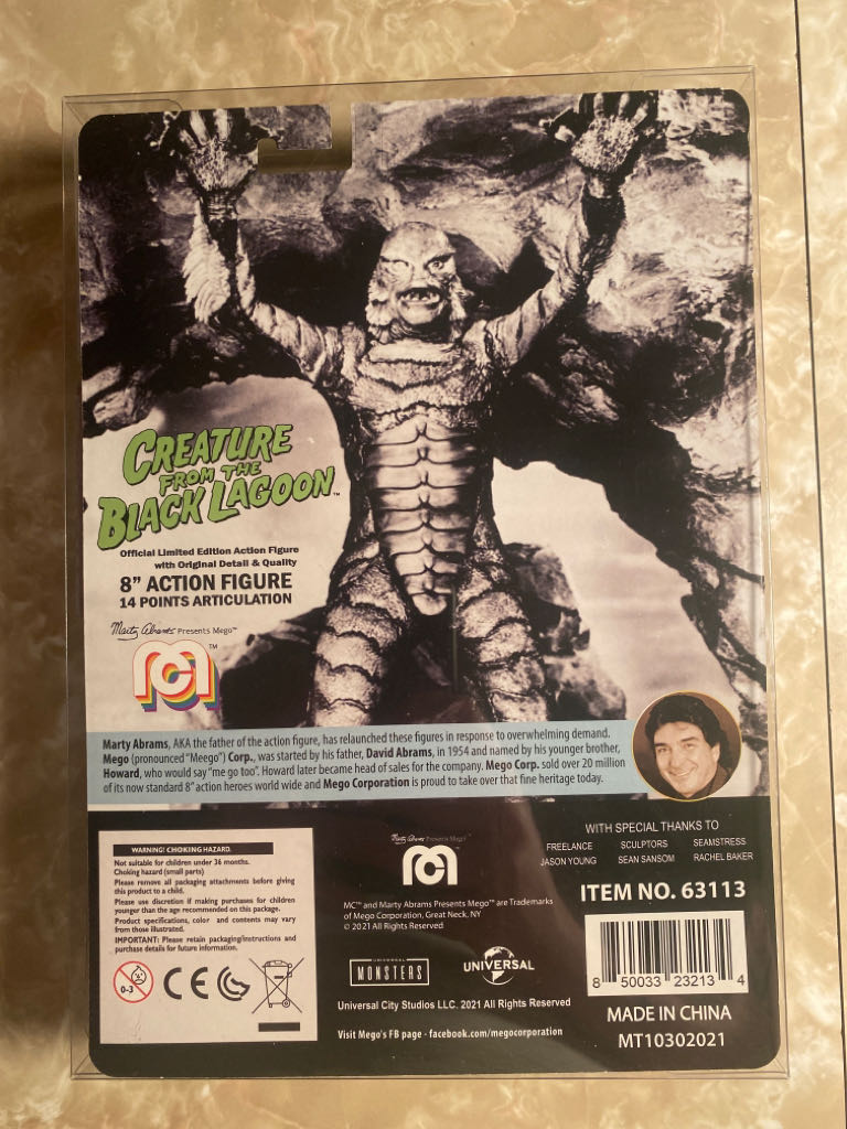 Mego Creature From The Black Lagoon - Black & White Version - Mego Corp (Horror) action figure collectible [Barcode 850033232134] - Main Image 2