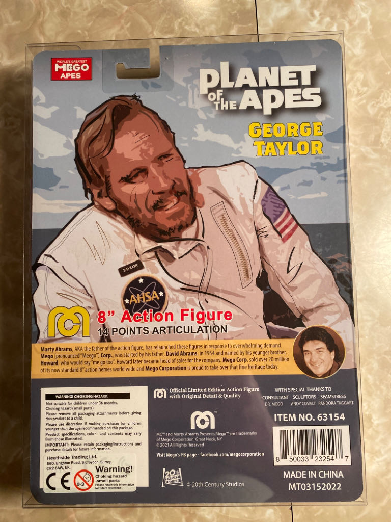 Mego: POTA - European Exclusive - George Taylor - Mego Corp (Planet Of The Apes) action figure collectible - Main Image 2