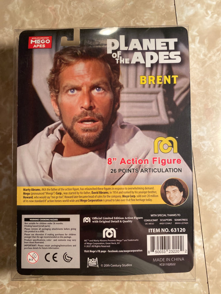 Mego: POTA - Topps Exclusive - Brent - Mego Corp (Planet Of The Apes) action figure collectible - Main Image 2