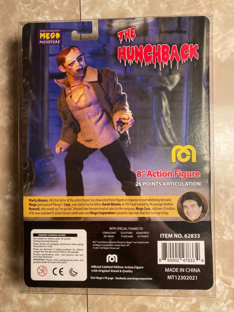 Mego: Topps Exclusive - Hunchback Of Notre Dame - Mego Corp (Horror) action figure collectible - Main Image 2