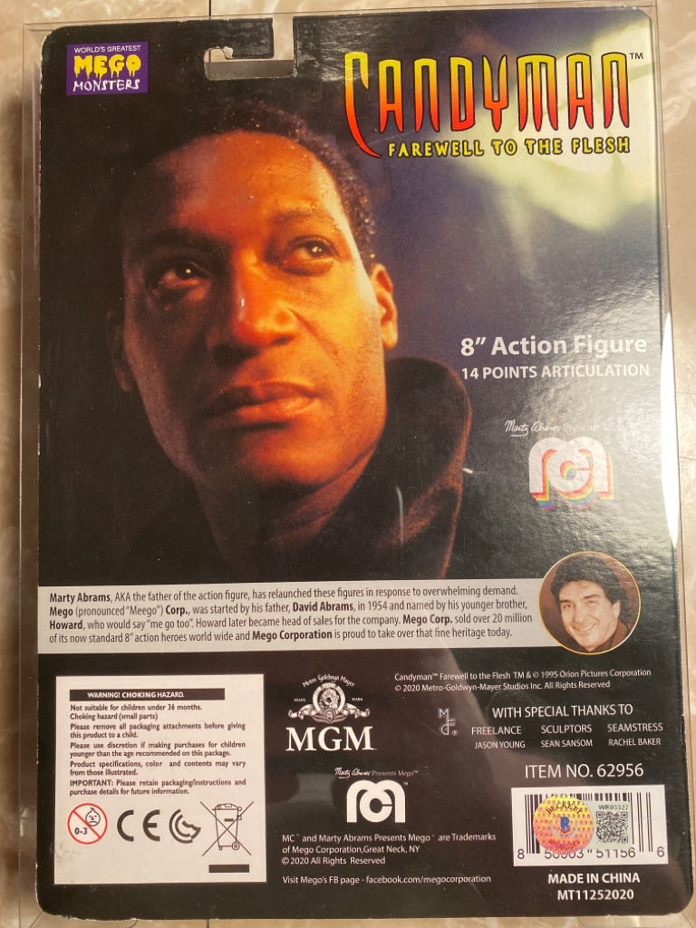 Mego: Candyman - Autographed Tony Todd - Mego Corp (Horror) action figure collectible - Main Image 2