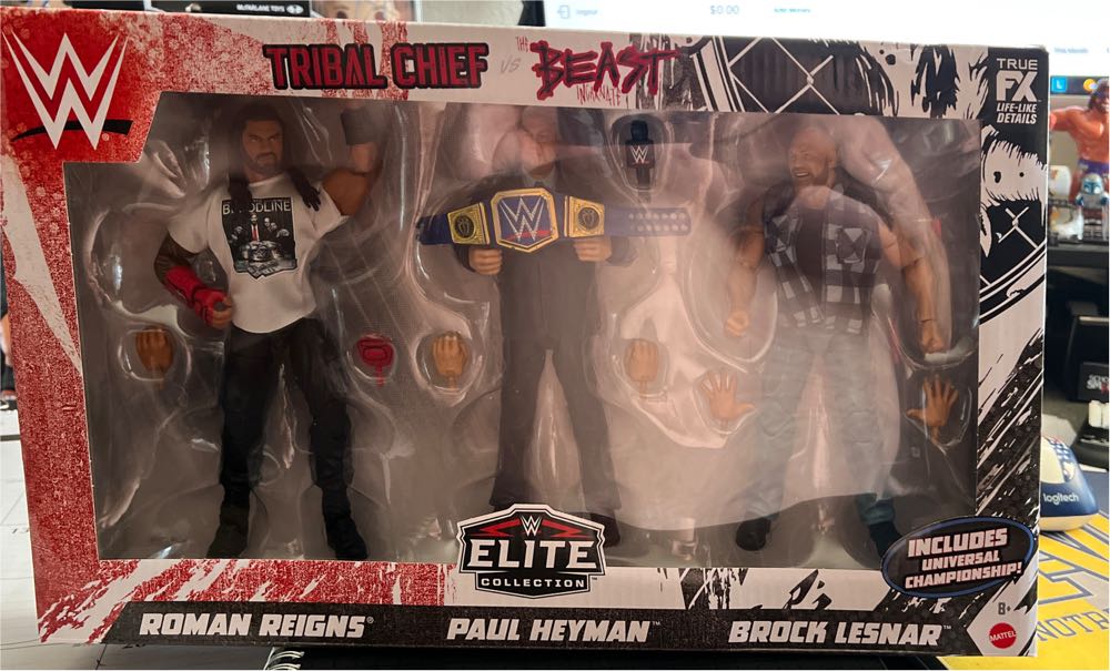 Roman Reigns Paul Heyman Brock Lesnar - WWE Mattel (Elite Series) action figure collectible [Barcode 194735124374] - Main Image 2