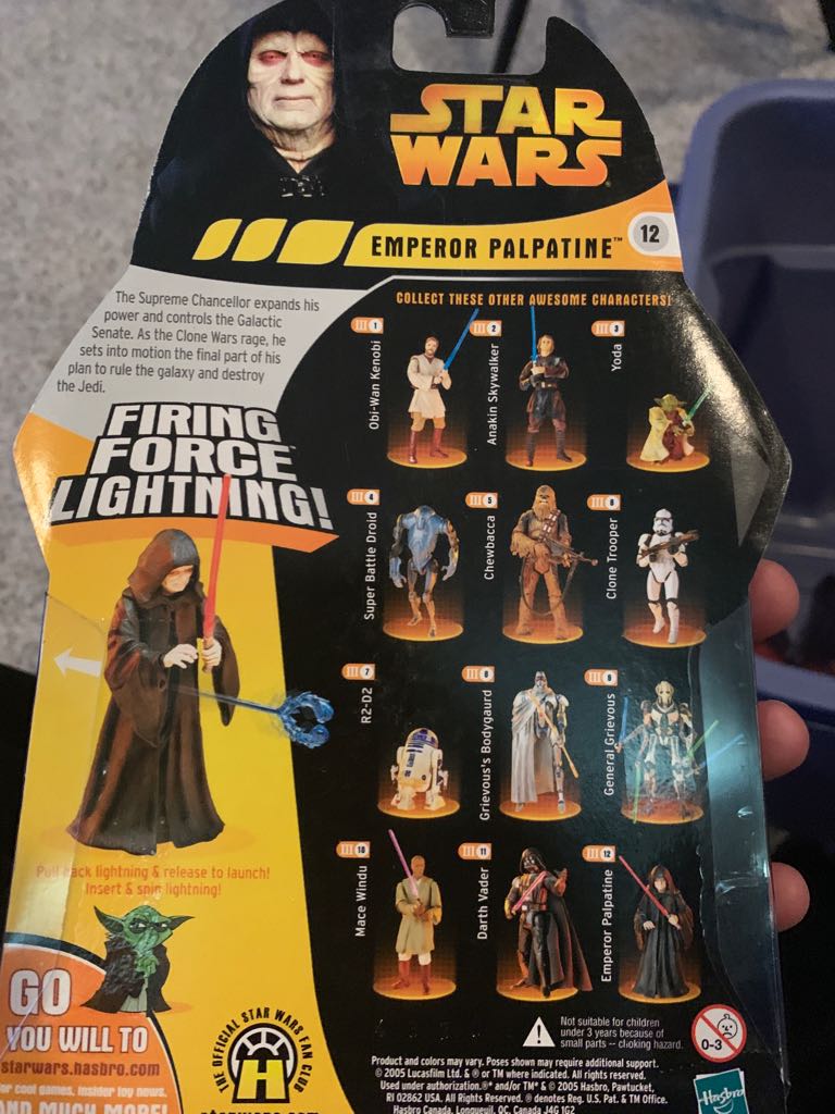 Emperor Palpatine (Firing Force Lightning) - Hasbro (Star Wars) action figure collectible - Main Image 2