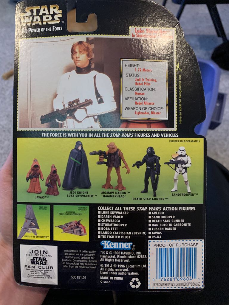 Luke Skywalker Stormtrooper Disguise Power Of The Force  (Power Of The Force) action figure collectible - Main Image 2