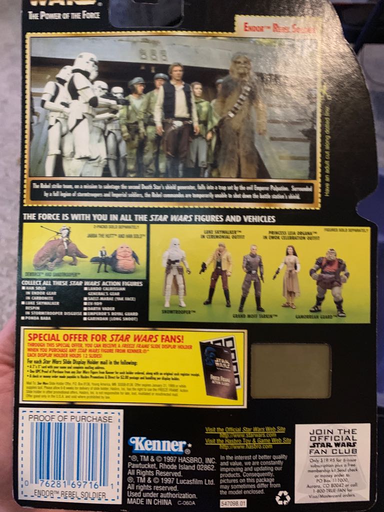 Auto Endor Rebel Soldier Power Of The Force Euro  (Power Of The Force) action figure collectible - Main Image 2