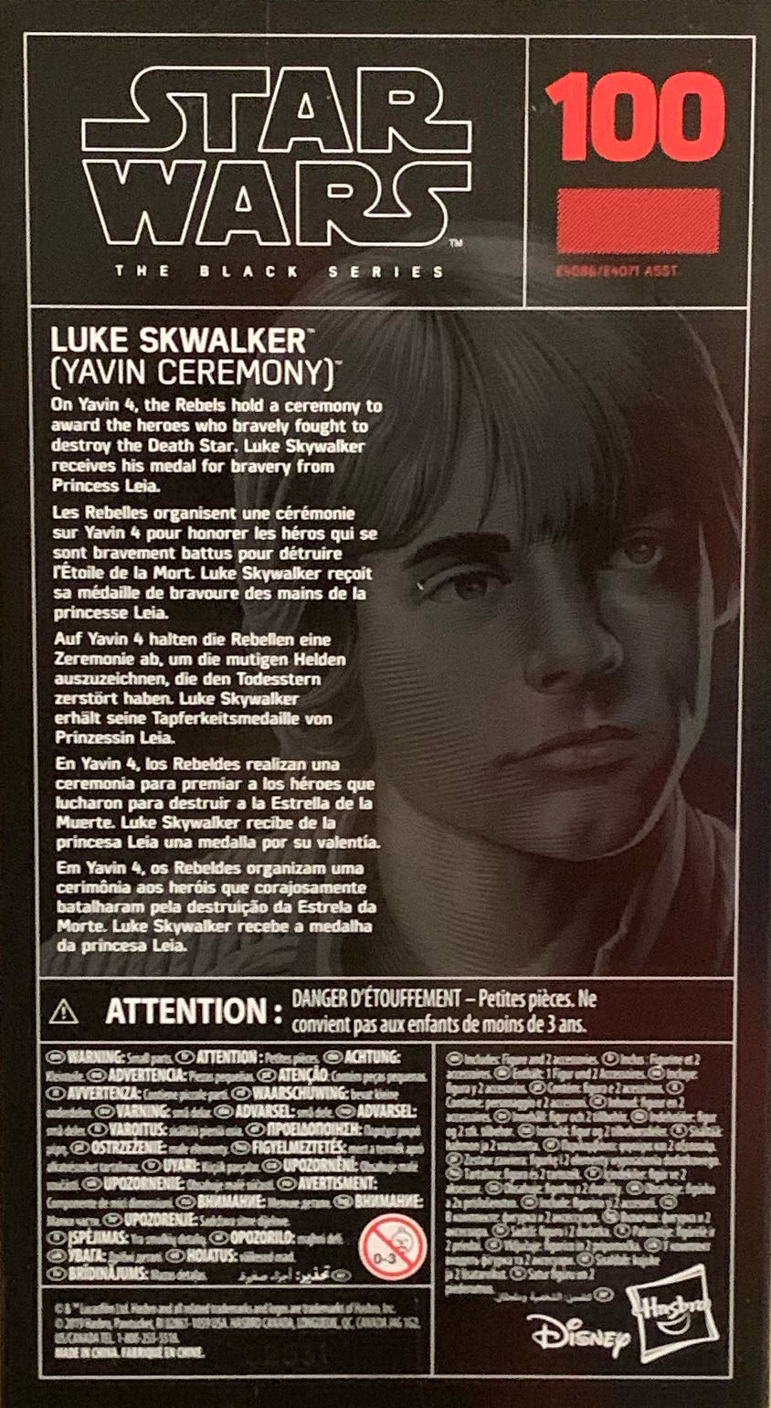 Luke Skywalker (Yavin Ceremony) - Disney / Hasbro (Star Wars: The Black Series) action figure collectible [Barcode 630509876525] - Main Image 2