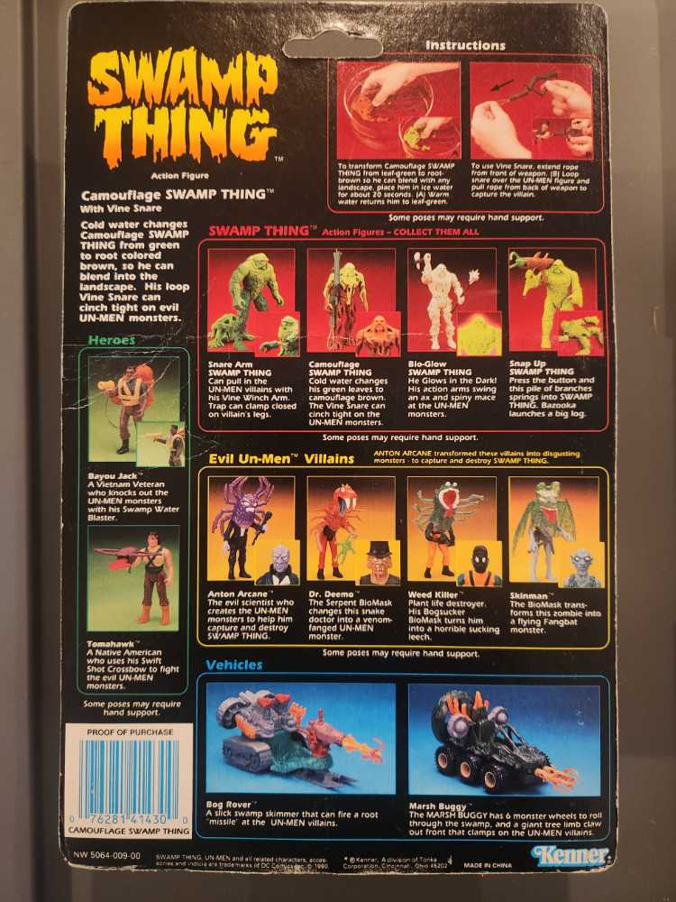 Swamp Thing (Camouflage) - Kenner (Swamp Thing) action figure collectible [Barcode 076281414300] - Main Image 2