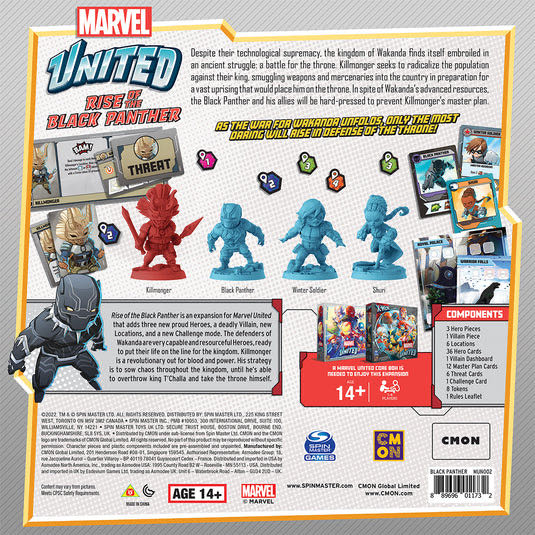 CMON Marvel United  Rise of the Black Panther - Spin Master Games (Marvel United) action figure collectible [Barcode 889696011732] - Main Image 2
