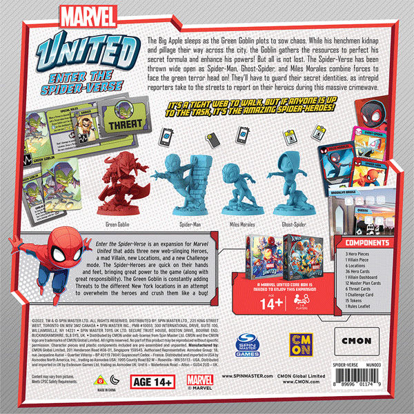 Cmon Marvel United Enter The Spider-verse - Spin Master Games (Marvel United) action figure collectible [Barcode 889696011848] - Main Image 2