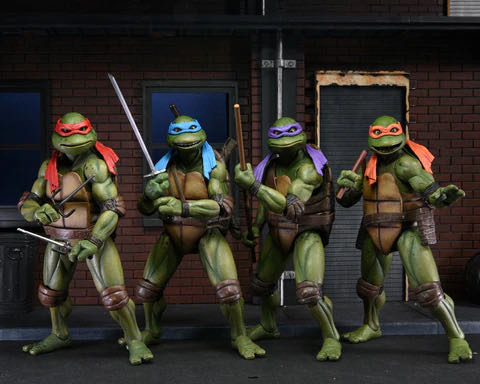 Donatello, Leonardo, Michelangelo & Raphael 4-Pack - NECA, Inc. (Teenage Mutant Ninja Turtles II: The Secret of the Ooze) action figure collectible [Barcode 634482542385] - Main Image 3