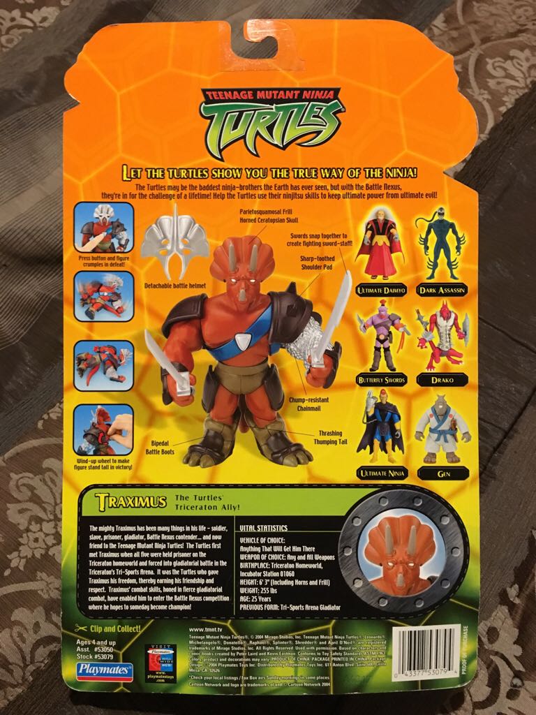 Traximus - Playmates Toys (Tmnt Battle Nexus) action figure collectible [Barcode 043377530794] - Main Image 2