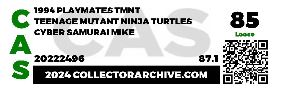 Cyber Samurai: Mike “The Computerized Crook Crusher!” - Playmates Toys (TMNT Cyber Samurai) action figure collectible [Barcode 043377030034] - Main Image 3