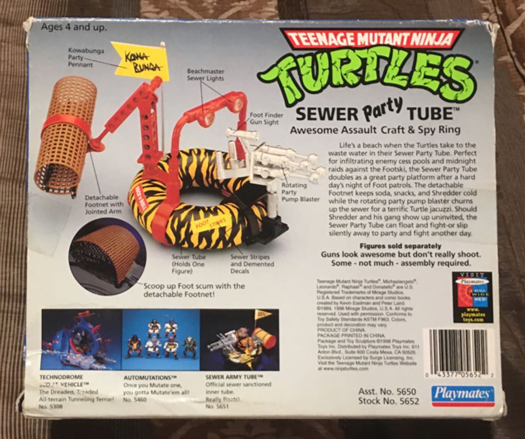 Sewer Party Tube - Playmates Toys (Teenage Mutant Ninja Turtles) action figure collectible [Barcode 043377056522] - Main Image 2