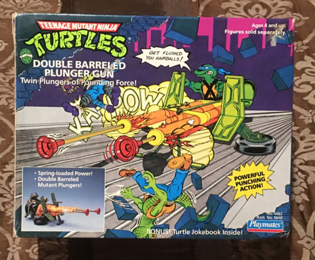 Double Barrel Plunger Gun - Playmates Toys (Teenage Mutant Ninja Turtles) action figure collectible [Barcode 043377056621] - Main Image 1