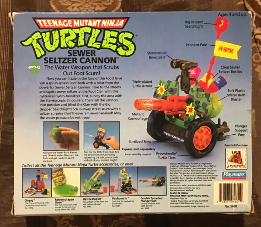 Sewer Seltzer Cannon - Playmates Toys (Teenage Mutant Ninja Turtles (1990)) action figure collectible [Barcode 043377056010] - Main Image 2