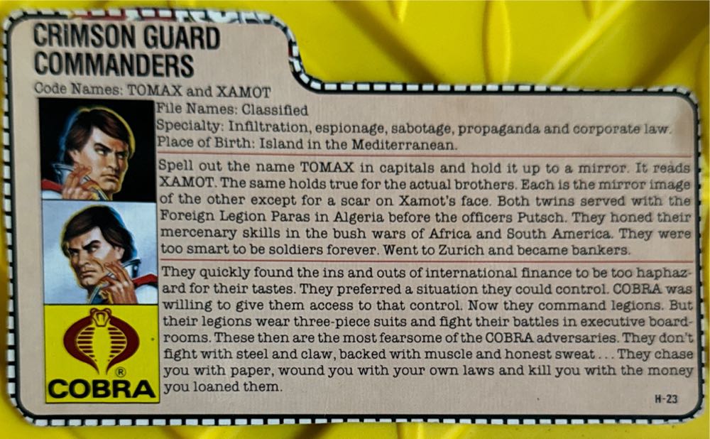 Crimson Guard Commanders - Hasbro (G.I. Joe) action figure collectible [Barcode 038976060636] - Main Image 2