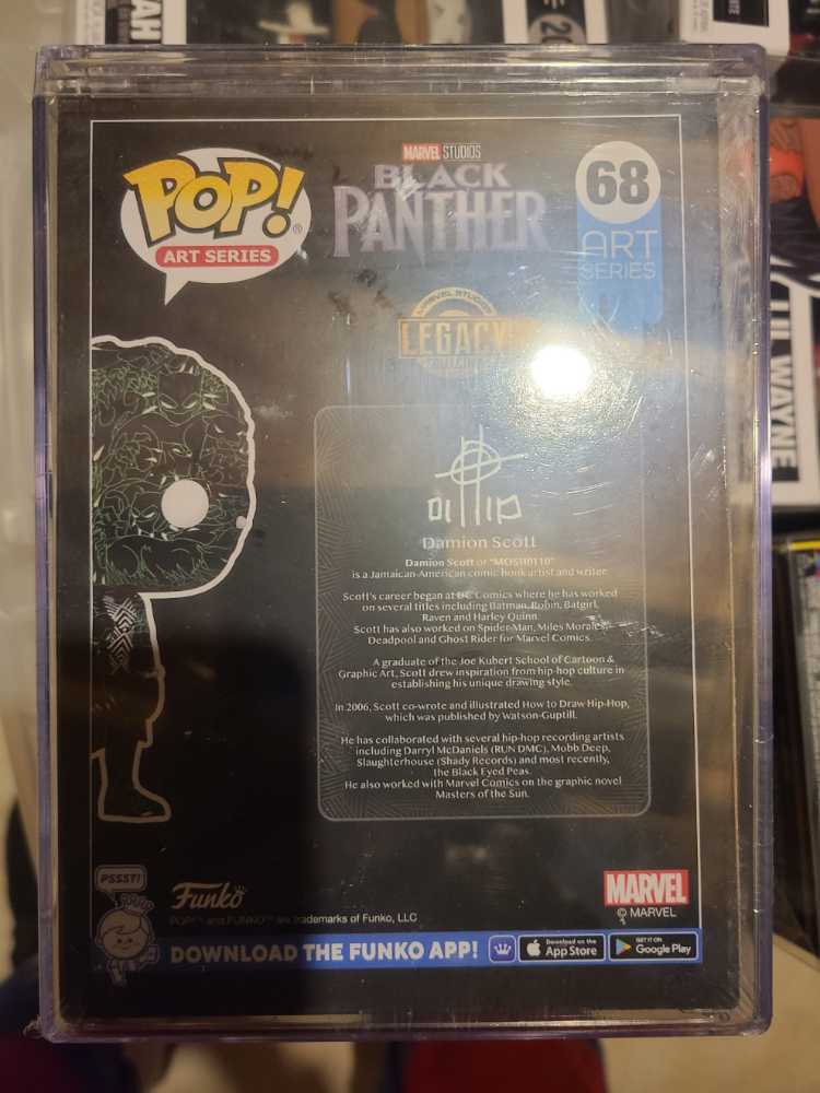 Funko Pop! Black Panther Art Series Black Panther Legacy Collection Nakia #68 Sealed With Protector  action figure collectible [Barcode 889698648929] - Main Image 2