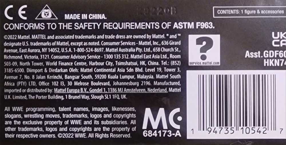 WWE Elite Matt Riddle - Mattel Wwe (Wwe Elite) action figure collectible [Barcode 194735105427] - Main Image 4