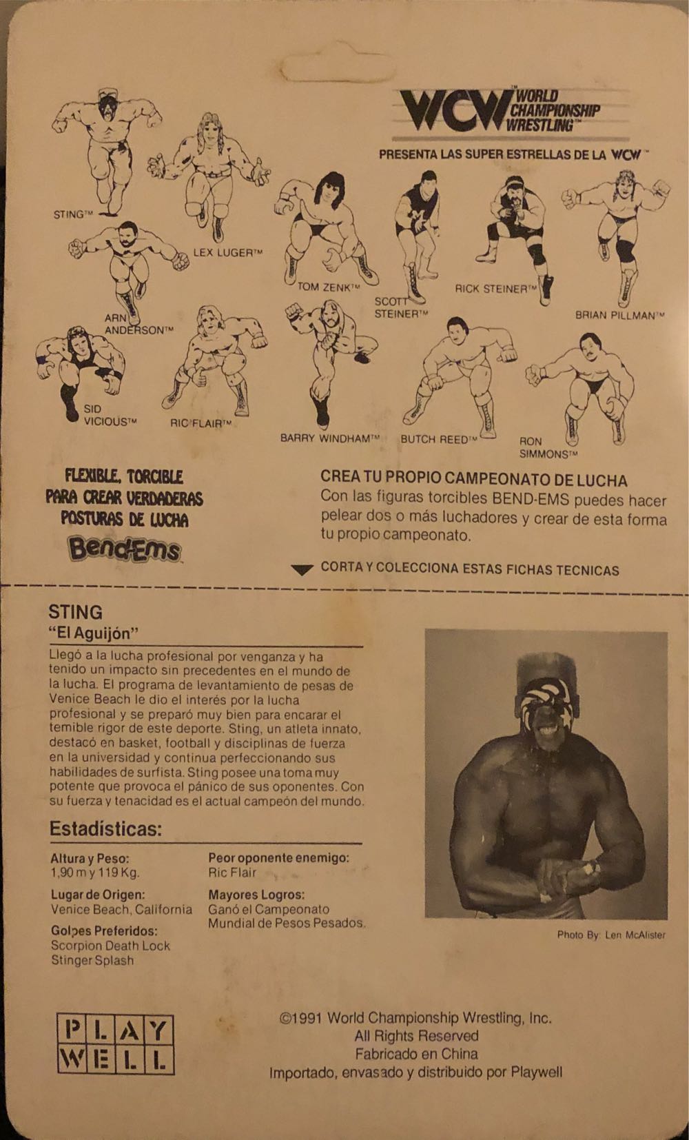 Sting - WCW Playwell Bendems - Playwell (WCW Playwell Bendems) action figure collectible - Main Image 2